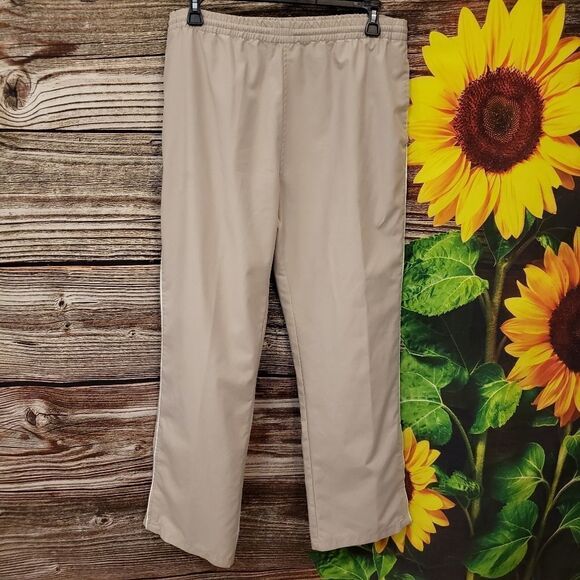 " Perry Ellis " Men's tan pants size : large zipper/legs 10" Pre-owned - Picture 1 of 8